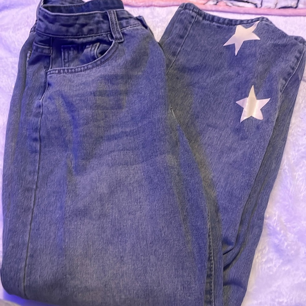Womens Star Wide Jeans